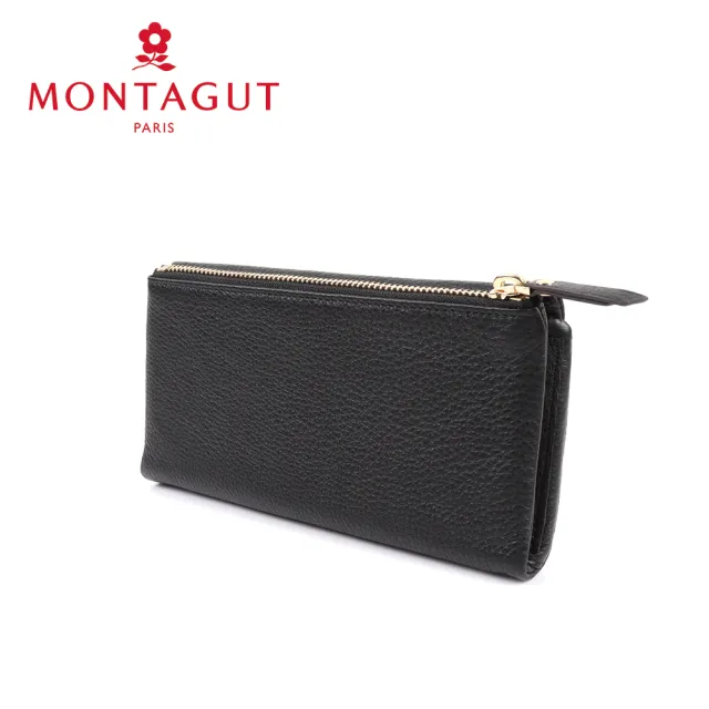【MONTAGUT 夢特嬌】頭層牛皮真皮 長夾(10卡1照5夾1零)