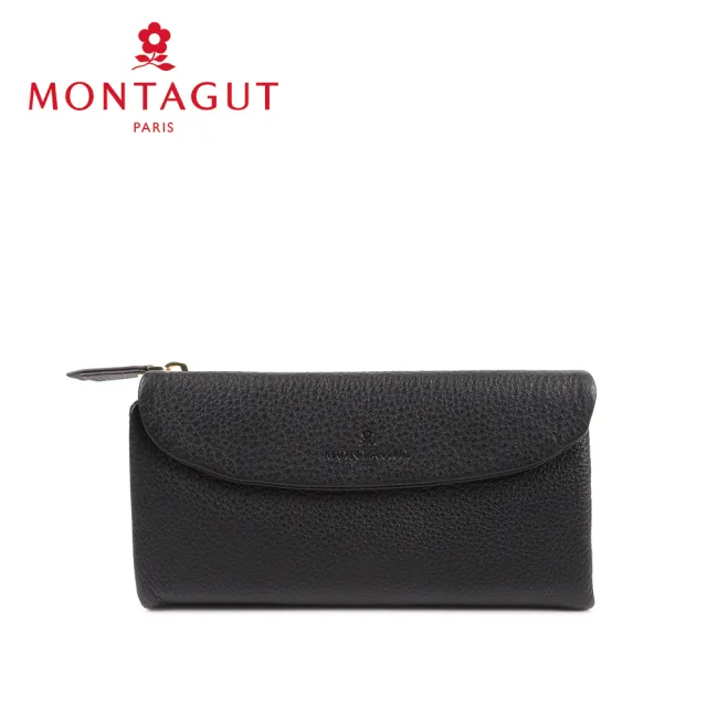 【MONTAGUT 夢特嬌】頭層牛皮真皮 長夾(10卡1照5夾1零)