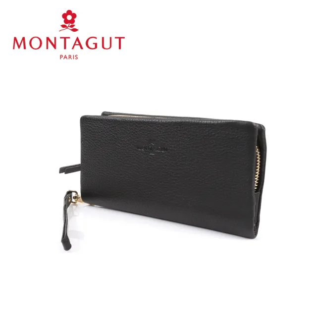 【MONTAGUT 夢特嬌】頭層牛皮真皮 長夾(7卡2照2夾2零)
