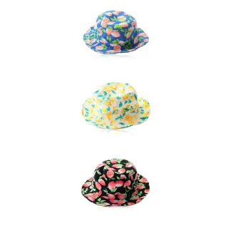【FIFI 飛時尚】甜美可愛水果檸檬圖案造型遮陽盆帽 漁夫帽小臉帽(3色任選)
