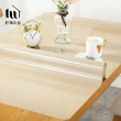 【好物良品】80x140cm_金色立體底紋質感生活軟玻璃防油防燙防髒PVC餐桌墊 桌布 墊子