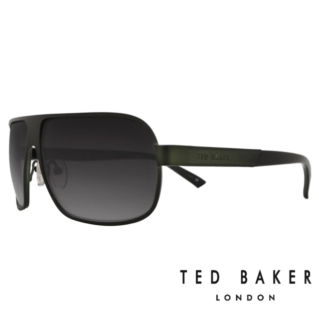 TED BAKER 英倫個性軍綠質感造型太陽眼鏡(TB1241-522 墨綠)