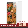 SONY Xperia1 非滿版透明9H玻璃鋼化膜手機保護貼(Xperia1保護貼 Xperia1鋼化膜)