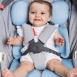 【air cossi】超透氣抗菌天絲座墊_嬰兒推車汽座枕頭(寶寶頭頸支撐綁帶款4m-3y-輕盈粉)
