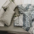 【絲薇諾】MIT精梳純棉 紋理 三件式 枕套床包組 戀路海岸(加大)