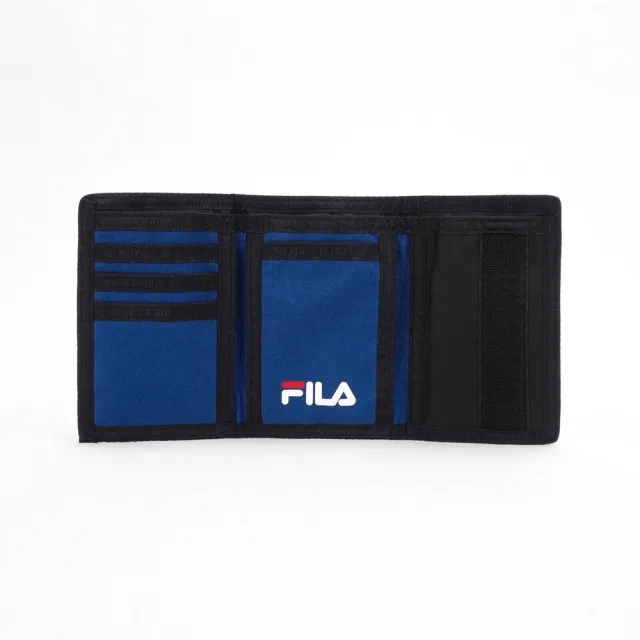 【FILA】Fila Wallet 短夾 三摺 運動 防水 零錢包 卡夾 魔鬼氈 迷彩 灰(PWT-9012-BK)