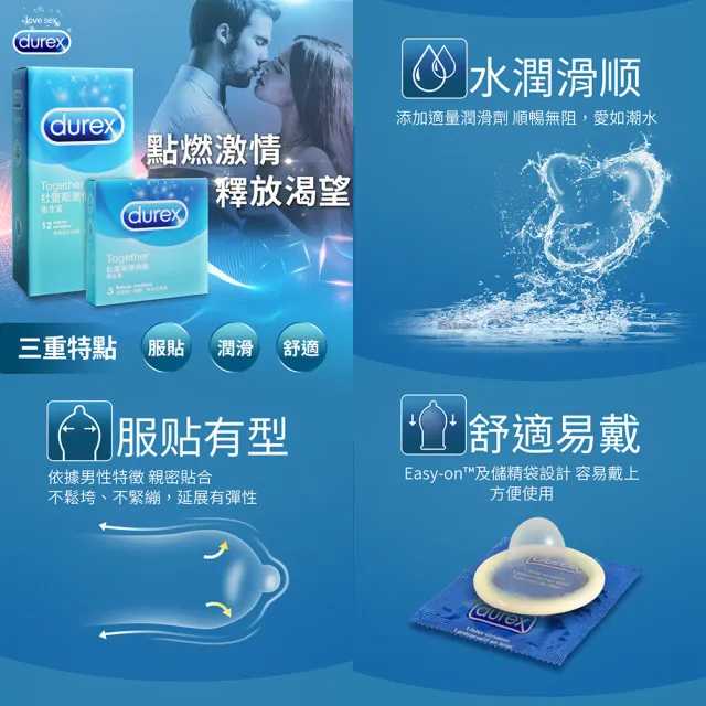 【Durex杜蕾斯】激情裝保險套3入/盒