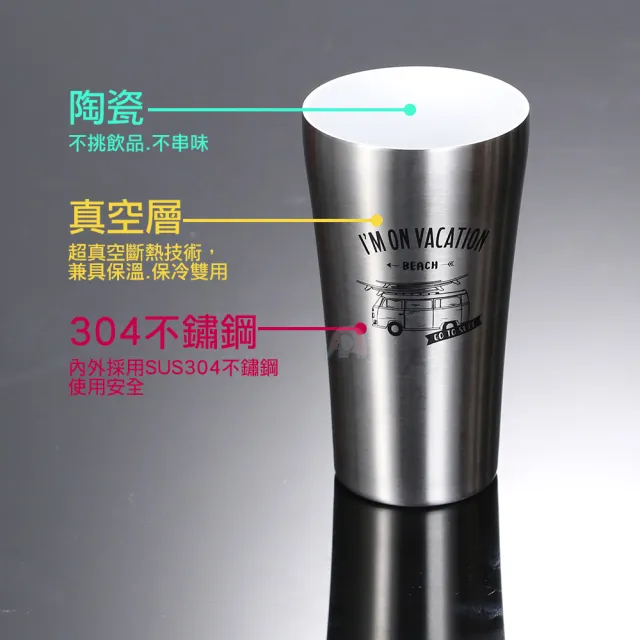 【櫻井屋】不鏽鋼陶瓷風保溫杯(420ML)