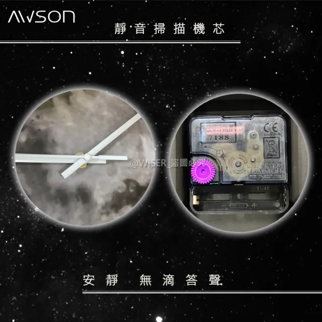 【日本AWSON歐森】銀河系13吋掛鐘/時鐘質感/百搭(新年禮物首選)