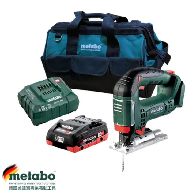 【metabo 美達寶】18V鋰電線鋸機 STAB 18 LTX 100 4.0HD單電版(優惠套裝組合)
