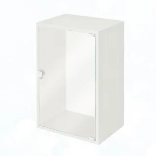 【文創集】蘇菲亞  環保1.3尺南亞塑鋼玻璃單開門置物櫃/收納櫃