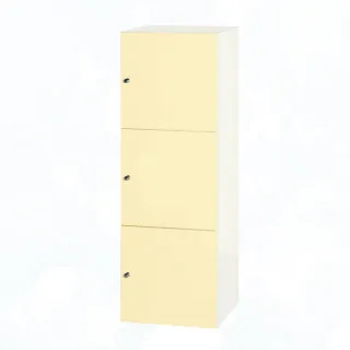 【文創集】歷克  環保1.3尺南亞塑鋼三開門置物櫃/收納櫃