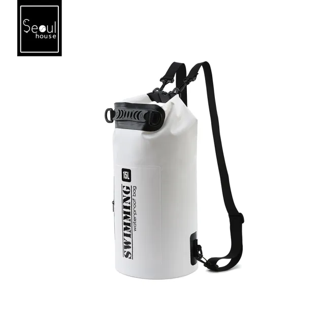 【Seoul house】戶外大容量15L兩用雙肩防水袋(可折疊防水包 親子防水袋 登山包 浮 