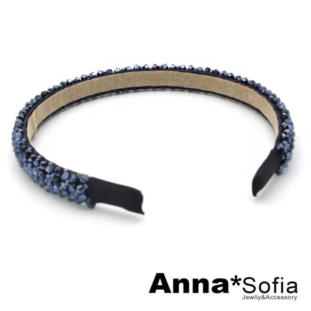 【AnnaSofia】韓式髮箍髮飾-閃耀水晶編 現貨(幕藍系)