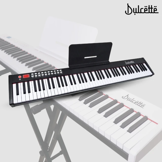 【Dulcette】DC11 88鍵標準厚鍵電子鋼琴(#1美國亞馬遜知名品牌 可攜式電子鋼琴 電子琴)
