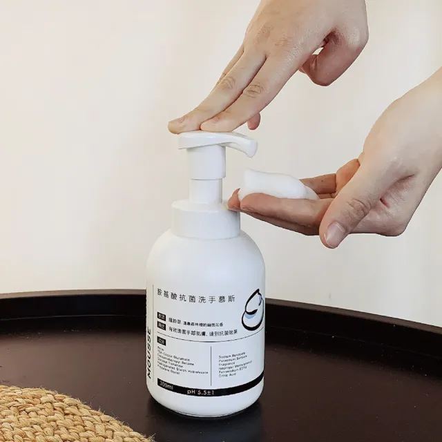 【淨毒五郎】胺基酸抗菌洗手慕斯300ml+補充瓶二入(風鈴草香)