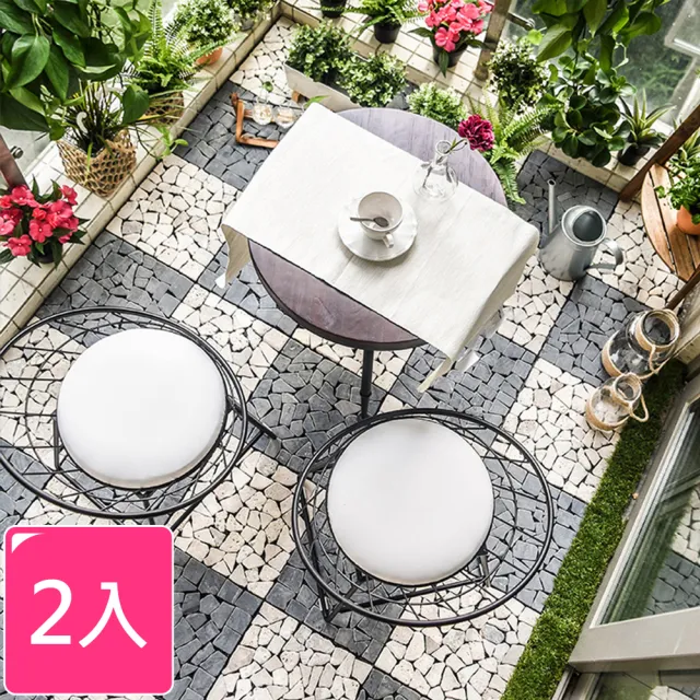 【Meric Garden】環保防水防腐拼接加厚大理石塑地板_2入(四款任選)