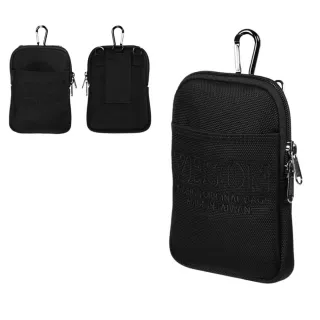 【YESON】台灣精品簡約輕量防潑水單層直式斜背掛包-黑 防水包