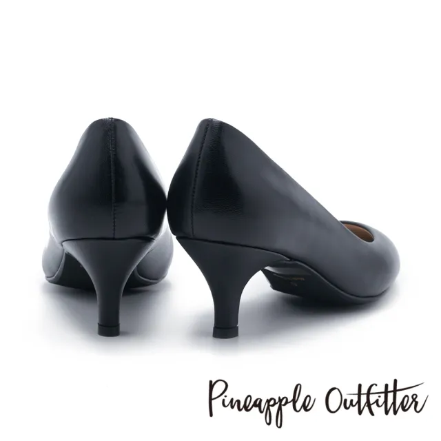 【Pineapple Outfitter】簡約風尚 素面尖頭中跟鞋(黑色)
