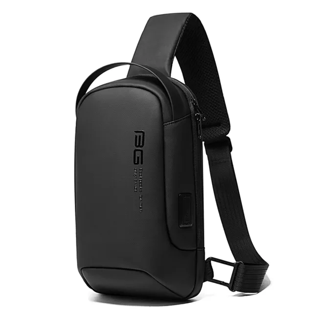【leaper】簡潔時尚立體USB充電單肩包胸包 共4色(單肩包斜挎包)