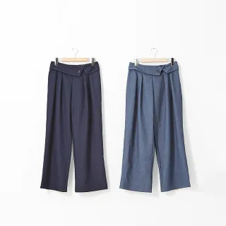 【MASTINA】設計款丹寧寬口-女長褲(二色/版型寬鬆/魅力商品)