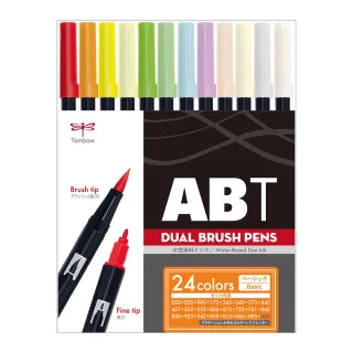 【TOMBOW】蜻蜓 AB-T24CBA 24色雙頭彩色毛筆