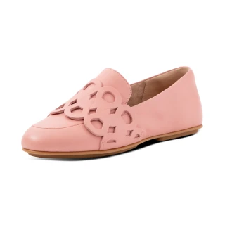 【FitFlop】LENA ENTWINED LOOPS LOAFERS 輕量時尚樂福鞋-女(玫瑰褐)
