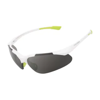 【Protech】ADP007專業級運動太陽眼鏡(平光白綠框)