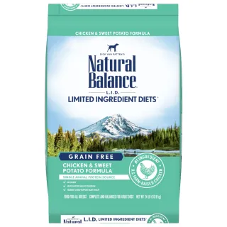 【Natural Balance】LID低敏無穀地瓜雞肉全犬配方原顆粒-24磅(WDJ首選推薦 單一肉源 狗飼料)