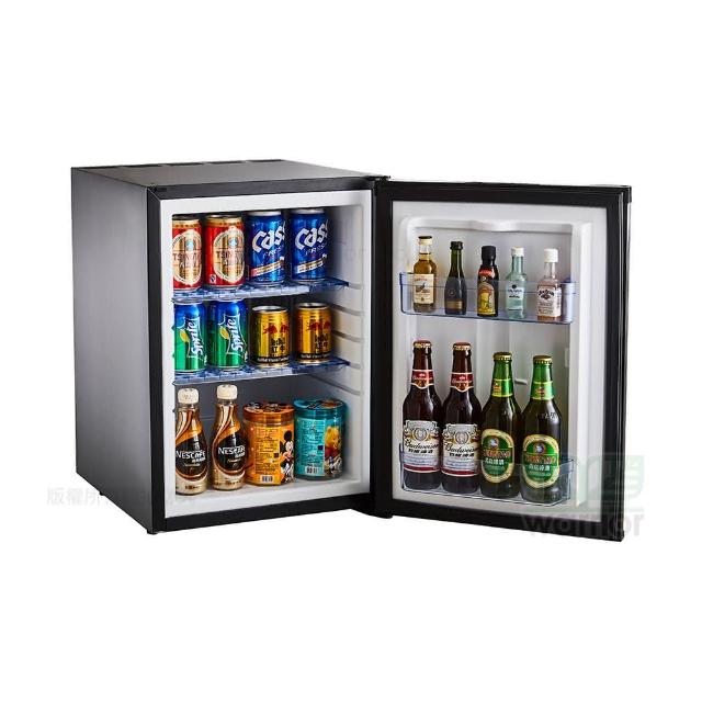 【Dellware 德萊維】40L 超靜音運行密閉右開吸收式無聲客房冰箱(XC-40黑色)