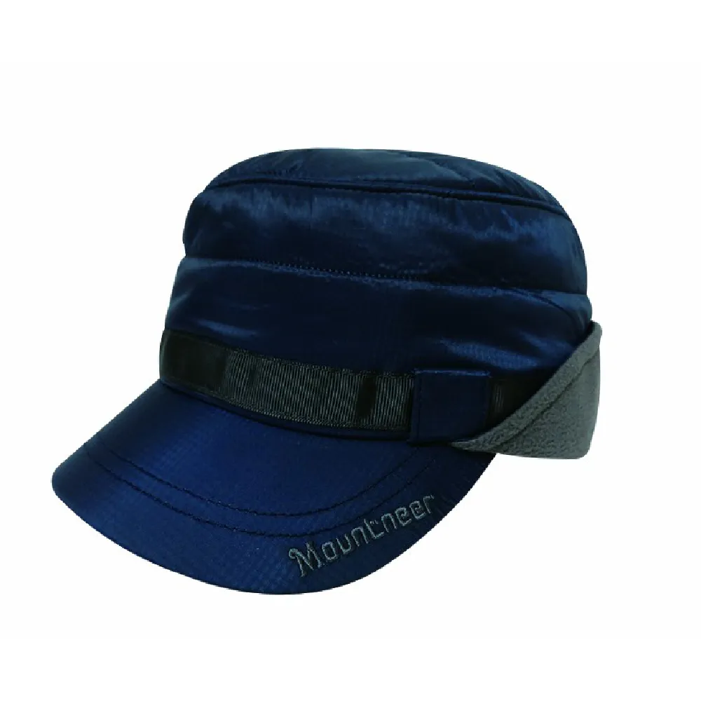 【Mountneer 山林】中性 3M鋪棉耳罩軍帽-丈青 12H02-85(鴨舌帽/方形鴨舌帽/耳罩/運動帽/休閒帽/保暖帽)