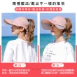 【Osun】2入組-女用夏日戶外防曬防紫外線空頂伸縮帽緣百搭素色遮陽帽(顏色任選/CE335)