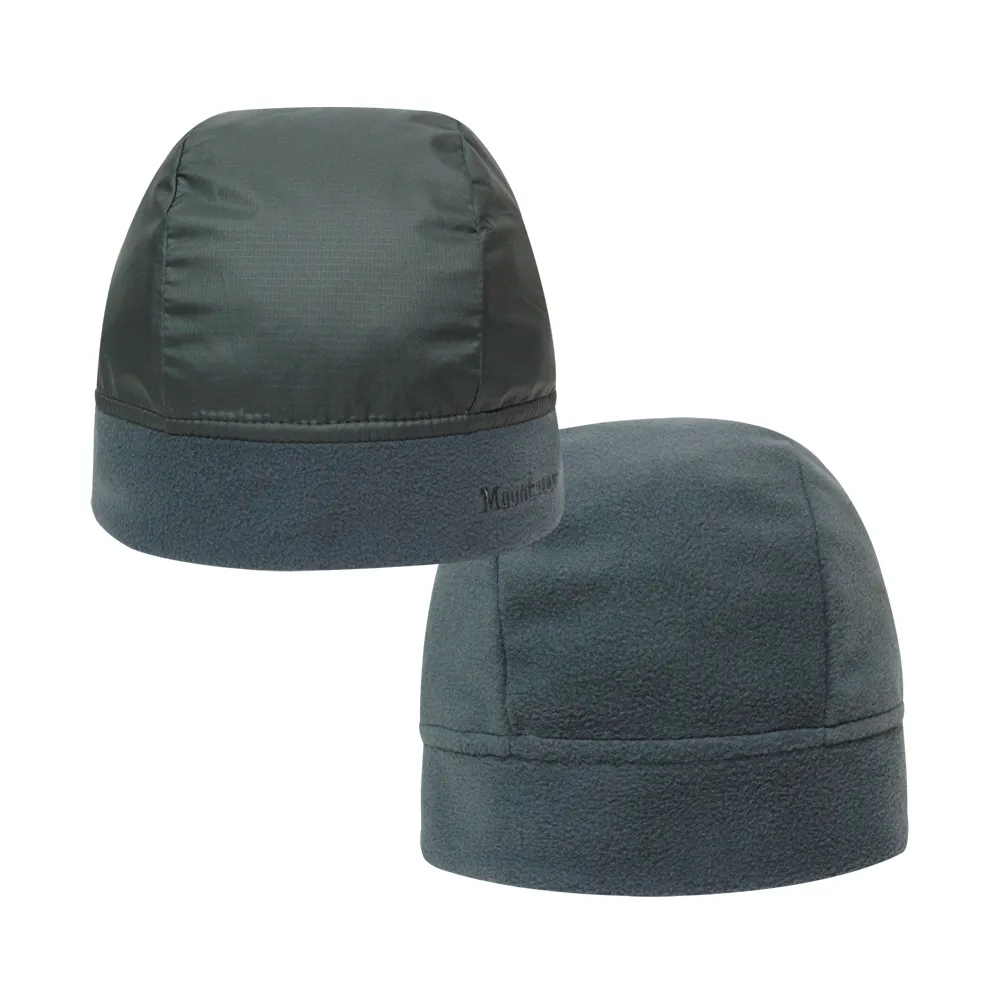 【Mountneer 山林】中性 雙面保暖直筒帽-灰色 12H05-07(毛帽/保暖帽/雙面帽/內刷毛)