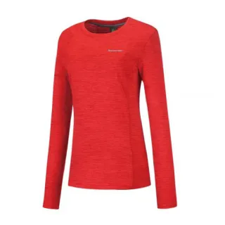 【Mountneer 山林】女 圓領雲彩針織保暖衣-紅色 22P18-37(長袖/旅遊/內著)