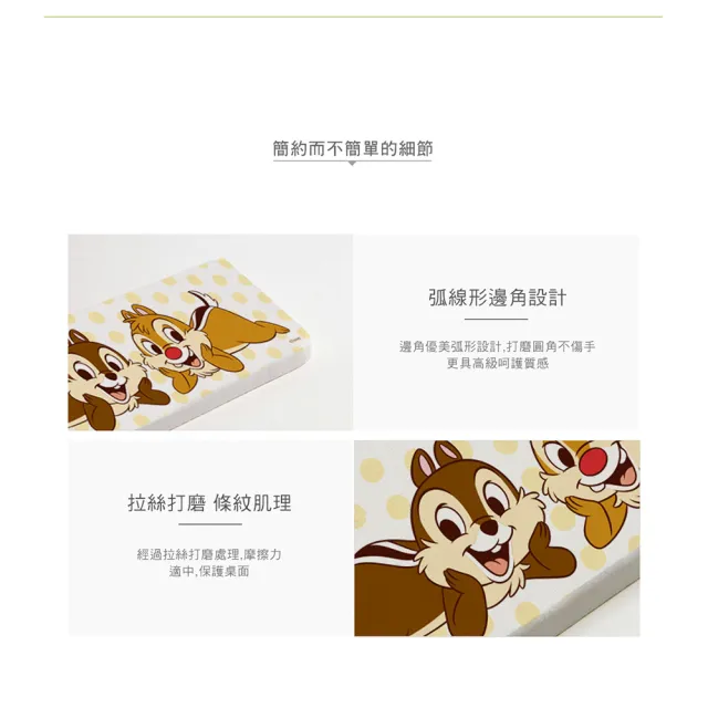 【Disney 迪士尼】迪士尼Disney 奇奇蒂蒂 硬式珪藻土 洗漱墊 漱口杯架 硅藻土(尺寸:24X8X0.9CM)