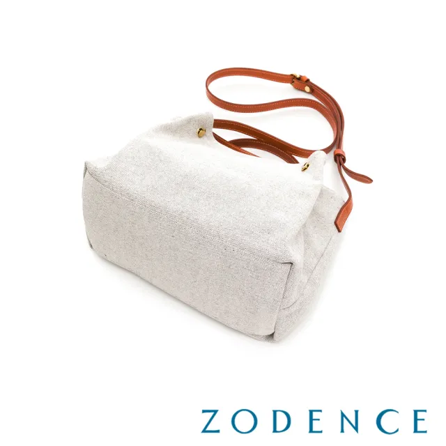 【ZODENCE 佐登司】DION德國帆布抓皺手提斜背包(貴族白)