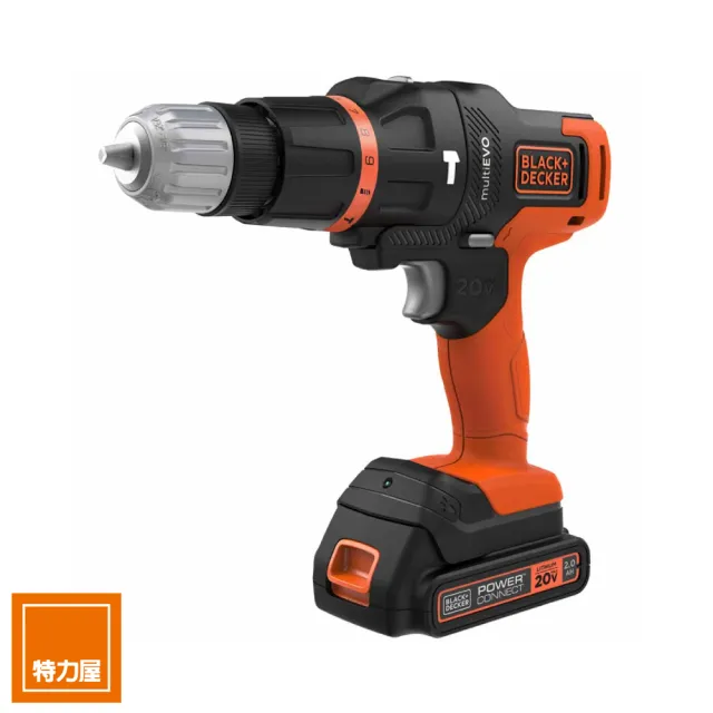 【Black+Decker】20V Max單鋰電第三代多功能可換頭惡魔機(電動起子 電鑽)