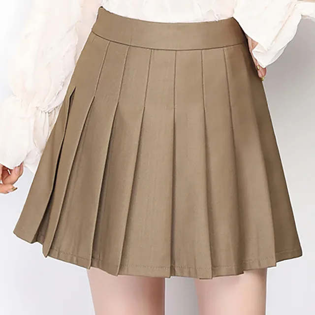 【麗質達人】2829學院風百摺短裙-AA(M-4XL)