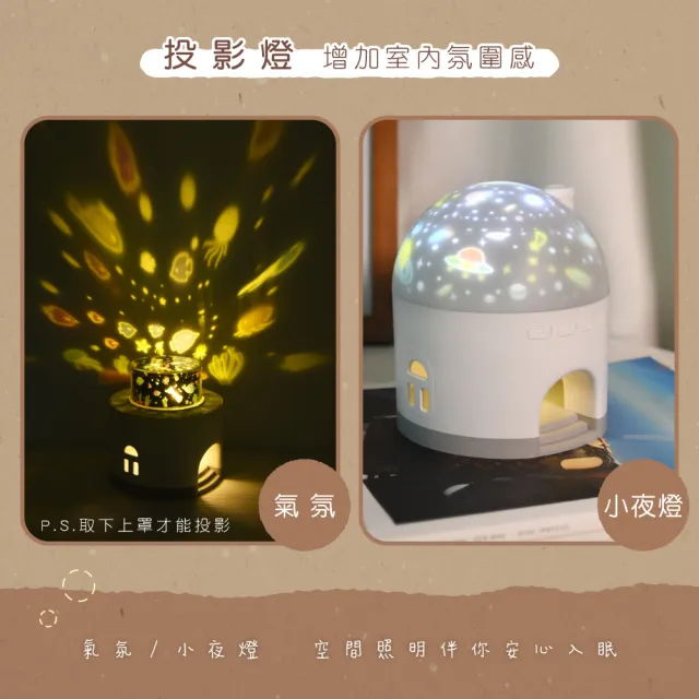 【KINYO】雪屋投影氣氛燈(小夜燈/投射燈/音樂燈 LED-6550)