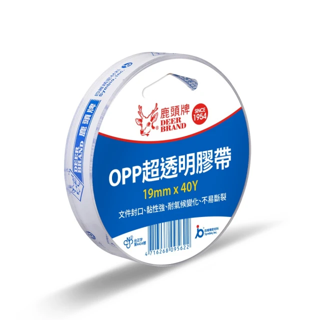 四維 鹿頭牌 OPP超透明膠帶 19mm X 40Y 16捲/盒 PPS7