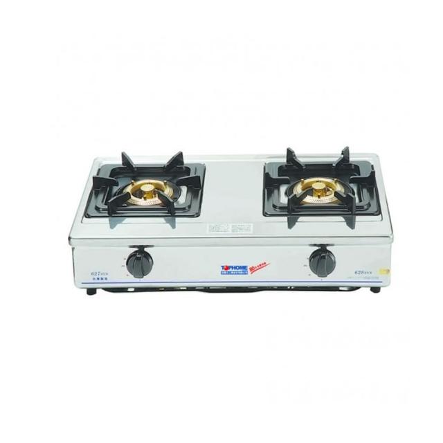 【TOPHOME 莊頭北工業】白鐵銅心瓦斯爐AS-627TSV–C（NG1）不含安裝(檯爐、全機不鏽鋼)