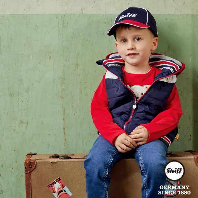 【STEIFF】熊頭童裝 長袖T恤(長袖上衣 啾啾款)