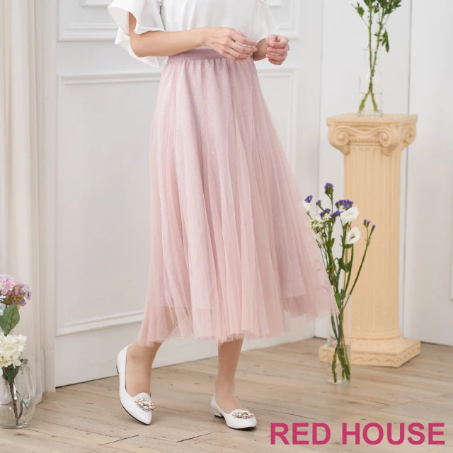 【RED HOUSE 蕾赫斯】金蔥層次紗裙(共4色)