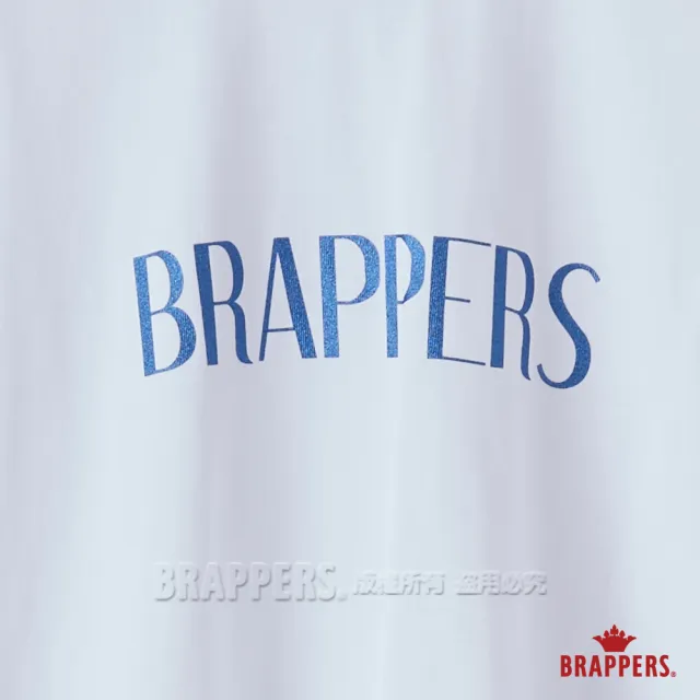 【BRAPPERS】女款 珍珠粉Logo印花長袖T(白)