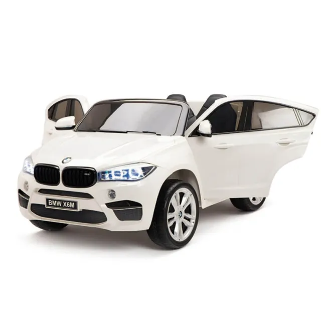 【聰明媽咪兒童超跑】BMW X6M 雙人座 雙驅兒童電動車(JJ2168 天使白)