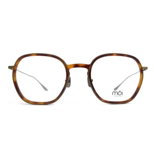【moi 摩異】moi取意法語中的意涵  自我  純鈦光學眼鏡(琥珀 T005-01)
