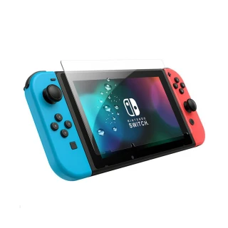 【Nintendo 任天堂】Switch副廠 高清透明 9H鋼化玻璃膜 螢幕 保護貼(Nintendo 任天堂保護貼)