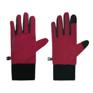 【Mountneer 山林】防風保暖觸控手套-紫紅 12G09-45(機車手套/保暖手套/觸屏手套)