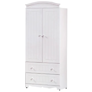 【WAKUHOME 瓦酷家具】Martha白色2.7尺衣櫃 A023-B141-02
