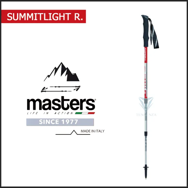 【MASTERS】Summit Light R. 輕量紅登山杖 1入 - 紅(義大利製/航太級鋁合金/Summitlight)